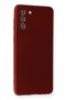 Compatible Case for Samsung Galaxy S21 Plus Yumuaşk Colorful Flexible Premium Rubber Silicone - Claret Red - 2