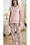Marilyn Short Sleeve Women's Pajama Set Powder - 2