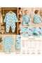 100% Cotton Premium Ribbed Cotton Cherry Patterned Baby Girl Snap Fastener Long Sleeve Jumpsuit - 6