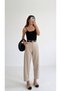Premium Original Branded High Waist Relaxed Fit Straight Leg 95 cm Fabric Trousers