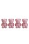 Aurora-Naturalis Handmade Set Of-4 Teddy Bear Pink Rose Scented Candle | Kids Room & Home Decoration | Cute Teddy Bear Elegant Gift For Birthdays, New Born & Special Occasions - 2