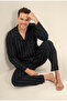 Men'S, Shirt Collar, Long Sleeve, (Socks Included), Pajama Set.
