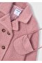 Double-Breasted Boucle Textured Coat with Bag 4411 - 5