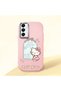 Samsung Galaxy A05S Compatible Case with Camera Protection Pink Silicone Couple Phone Case with Kitty Pattern