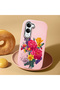 Vivo Y29S Compatible Case Camera Protector Pink Silicone Couple Phone Case with Floral Pattern - 2