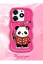 Tecno Spark 10 Pro Compatible Case Camera Protector Red Silicone Couple Phone Case Panda Pattern - 2
