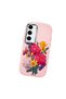 Samsung Galaxy S23 Compatible Case Camera Protector Pink Silicone Couple Phone Case with Floral Pattern - 3