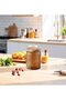 2 Pack Glass Storage Jar with Bamboo Lid, 23.7 FL Oz Kitchen Food Containers for Candy, Coffee, Tea, - 2