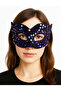 Purple sequin ballgown after-party mask with elastic back