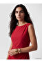 Two Mt Shop Quality Kayık Yaka Büzgülü Crepe Mini Elbise - 3