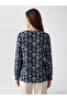 Original Tie-Neck Patterned Blouse - 4
