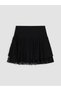 Alita City Lcw Vision Black Lace Patterned Mini Women's Skirt with a Difference - 5