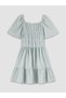 Alita City Lcw Kids Khaki Ruffle Detailed Layered Girls' Dress - 3