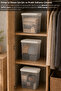 10Lt Lockable Lid Storage Box - Derin Elora Multi-Purpose Organizer Box Beige - 4