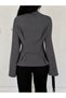 Women's Waist-Slit Flounce Long Sleeve Blouse 223 - 5