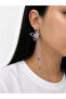 Special Series Zircon Stone Flower Dangle Purple Earrings