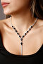 Crystal Stone 3-Piece Jewelry Set Necklace Earrings Bracelet with Wooden Gift Box - 4