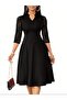 Women's Short Sleeve V-Neck Lace Short Imported Crepe Dress - 5