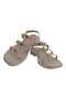 Tarhan Gold Accessory Detailed Women's Sandals Cream - 5