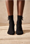 Women's Socks with Ribbon Accessories Black - 2
