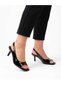 Classic Women's Sandals Heel Height Is 5 cm Wrinkled Patent Leather - 4