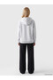Özmarka New Season Gray Hooded Oversize Women's Zippered Sweatshirt - 4