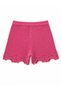 Girl's Ecru Crochet Detailed Shorts 6-14 Years Fuchia - 2