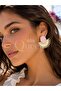 Elegant Chic Luxury Design Natural Stone Gold Tarnish-Resistant Plating Sunray Earrings Pink