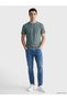 Vizyon New Season Green Slim Fit Crew Neck Men's T-Shirt - 3