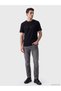 Peak New Season Black Crew Neck Textured Men's T-Shirt - 2
