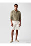 Ozmarka New Season Beige Regular Fit Striped Dobby Men's Shirt - 2