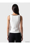 Vizyon New Season White U-Neck Embroidered Women's Undershirt - 4