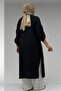 68043 Plus Size Double Tensel Tunic with Buckle Detail - Black - 6