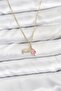 316L Steel Chain Gold Color Fish Tail Model Zircon Stone Women's Necklace