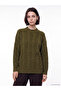 High Collar Patterned Women's Knitwear Tunic