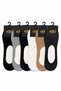 Men's Sneakers Socks 6-Pack Cotton Bamboo Invisible Socks Anti-Sweat Flexible Daily Ballet Socks Sneaker Socks Solid Color Socks Et1220 - 2