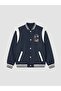 Embroidered College Collar Boys' Puffer Coat (W6) - 4
