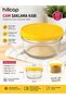 Hillcap Glass Storage Container 250 ml Round Glass Food Storage Container with Yellow Lid Leak Proof Lid Bpa Free