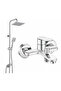 Eca Fast Bathroom Faucet + Dicle Shower Column 2-Piece Special Combination Set Chrome 5 Years Warranty