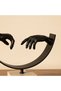 Marketplace Sync Metal Sculpture With Marble Base - Black - 2