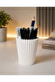 Wave Formed Makeup Brush Stand - Wavy Pen Holder - Desktop Organizer - Modern Gift Pen Holder - 3