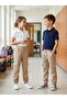 Unisex Ribbed Elastic Cuffed Cotton School Trousers