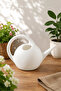 Garden Watering Can Round Design Flower Watering Container White 2.5 Liters - 2