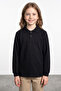 Basic Polo Collar Long Sleeve Unisex Kids Sweatshirt - 3