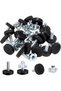 set of 16 height-adjustable leveling feet - M6 thread - suitable for heavy furniture - with T-nuts - suitable for tables and chairs - protects floors