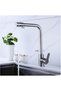 304 Stainless Steel Single-Handle Kitchen Sink Faucet, Hot and Cold Water Mixer, Rotary Type, Lead-Free - 3