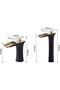 Brass bathroom sink faucet, waterfall style, retro single-hole hot and cold water faucet, 27.5 cm high. - 4