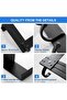 Black behind-the-door coat rack with stainless steel hooks, 6 hooks, suitable for kitchens. - 4