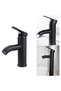 Basin faucet, bathroom faucet, hot and cold water mixing faucet, matte black - 17 cm - 5