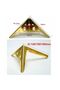 A set of 4, 18 cm triangular gold-plated objects, with gold-plated bases and electroplated surfaces. - 3